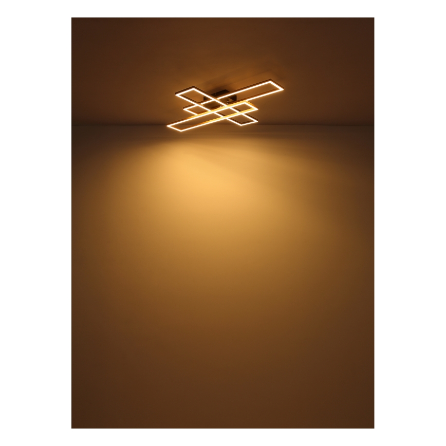 Globo - LED Griestu lampa LED/30W/230V 3000K 60x80 cm melna/zelta