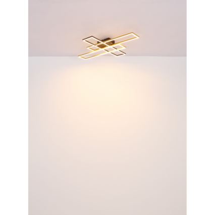 Globo - LED Griestu lampa LED/30W/230V 3000K 60x80 cm melna/zelta