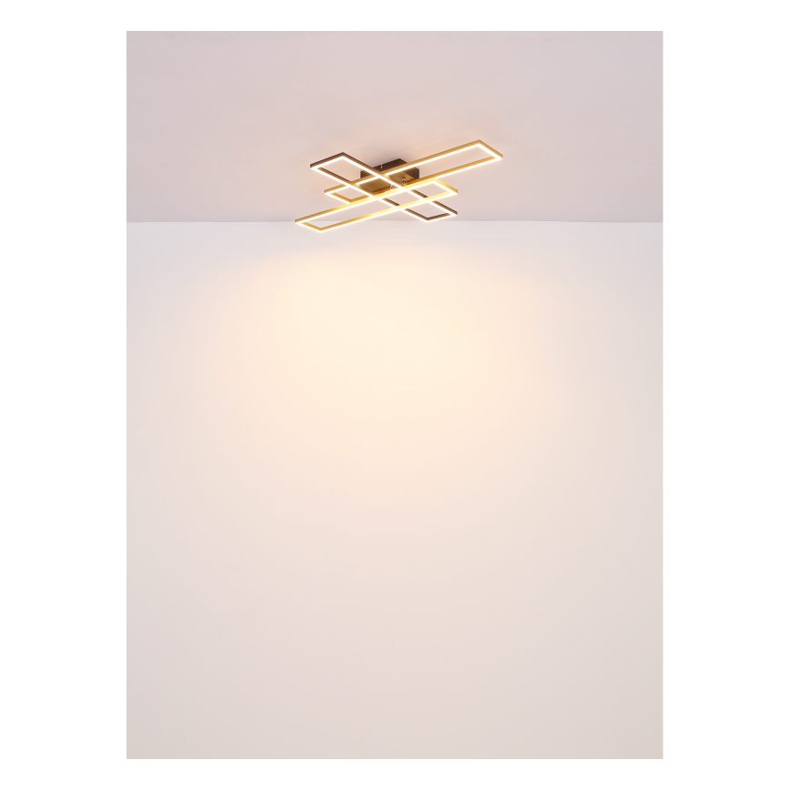 Globo - LED Griestu lampa LED/30W/230V 3000K 60x80 cm melna/zelta