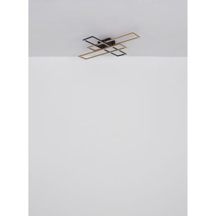 Globo - LED Griestu lampa LED/30W/230V 3000K 60x80 cm melna/zelta