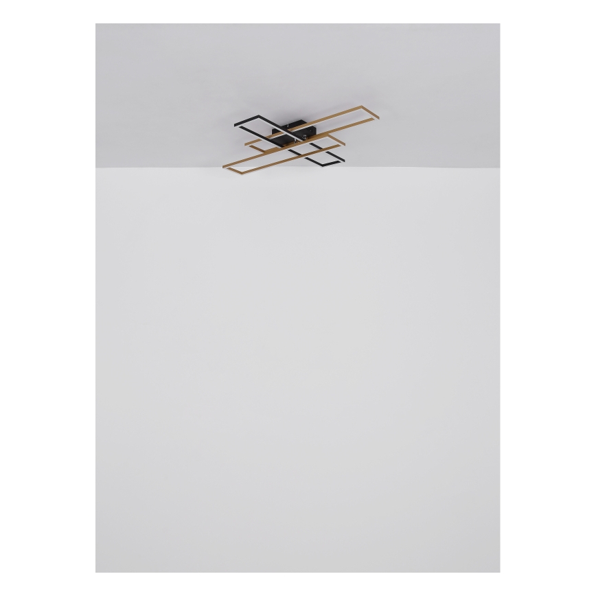 Globo - LED Griestu lampa LED/30W/230V 3000K 60x80 cm melna/zelta