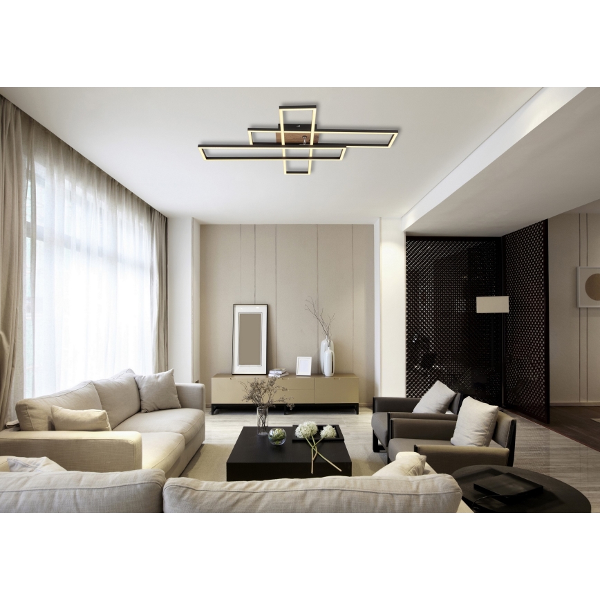 Globo - LED Griestu lampa LED/40W/230V 3000K 60x80 cm melna