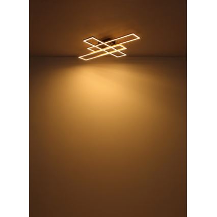 Globo - LED Griestu lampa LED/40W/230V 3000K 60x80 cm melna/zelta