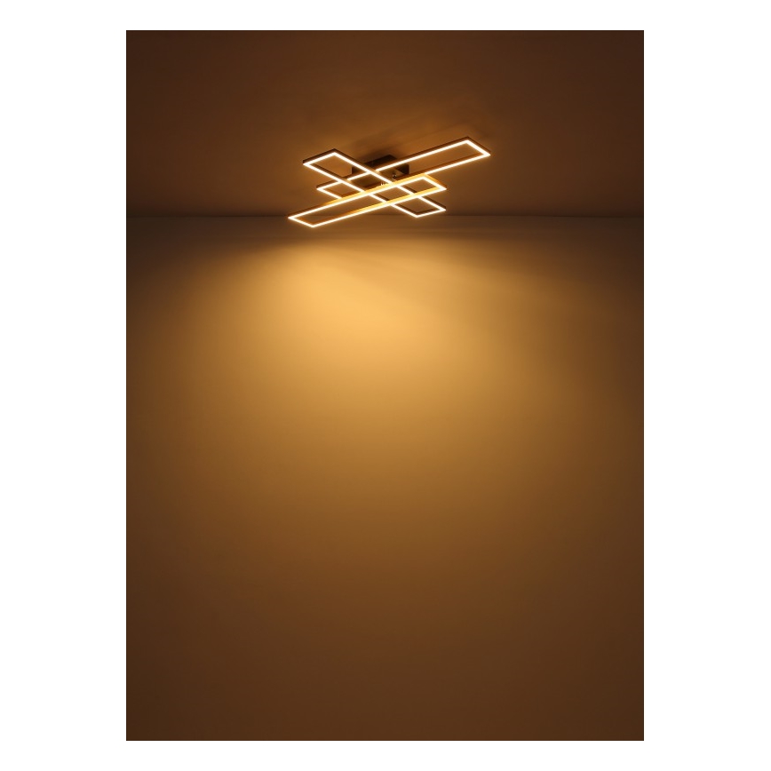 Globo - LED Griestu lampa LED/40W/230V 3000K 60x80 cm melna/zelta