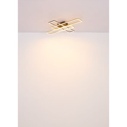 Globo - LED Griestu lampa LED/40W/230V 3000K 60x80 cm melna/zelta