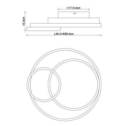 Globo - LED Griestu gaismeklis LED/36W/230V