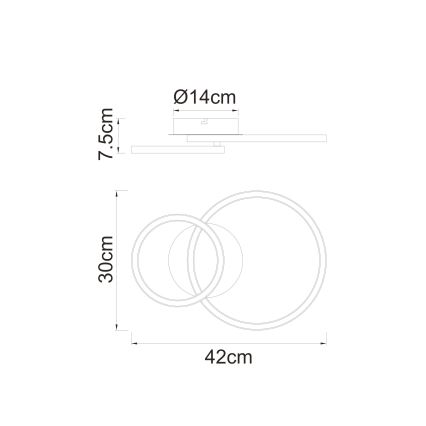 Globo - LED Pie virsmas stiprināma lustra LED/18W/230V