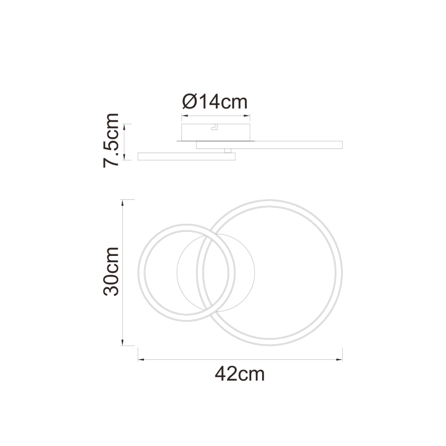 Globo - LED Pie virsmas stiprināma lustra LED/18W/230V