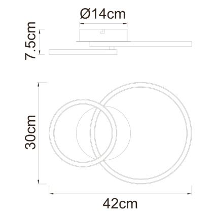 Globo - LED Pie virsmas stiprināma lustra LED/18W/230V