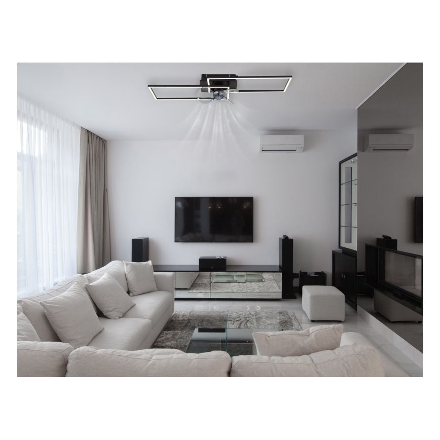 Globo - LED aptumšojama griestu lampa ar ventilatoru LED/38W/230V 3000-6500K + tālvadība