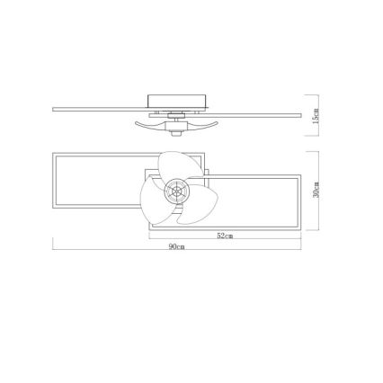 Globo - LED aptumšojama griestu lampa ar ventilatoru LED/38W/230V 3000-6500K + tālvadība