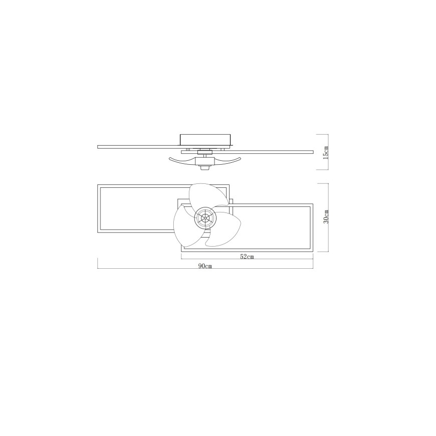 Globo - LED aptumšojama griestu lampa ar ventilatoru LED/38W/230V 3000-6500K + tālvadība