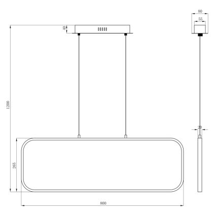 Globo - LED Lustra ar auklu LED/24W/230V