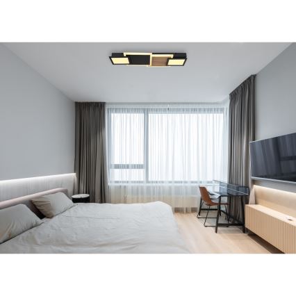 Globo 67279-30 - LED griestu lampa CAROLINE LED/30W/230V 25x71,5 cm bēša/melna
