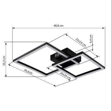 Globo - LED Griestu lampa LED/20W/230V 3000K