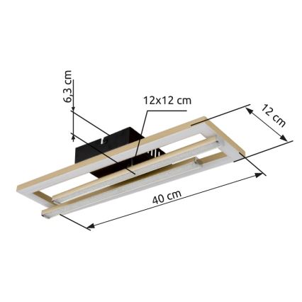 Globo - LED Griestu lampa LED/24W/230V 4000K zelta
