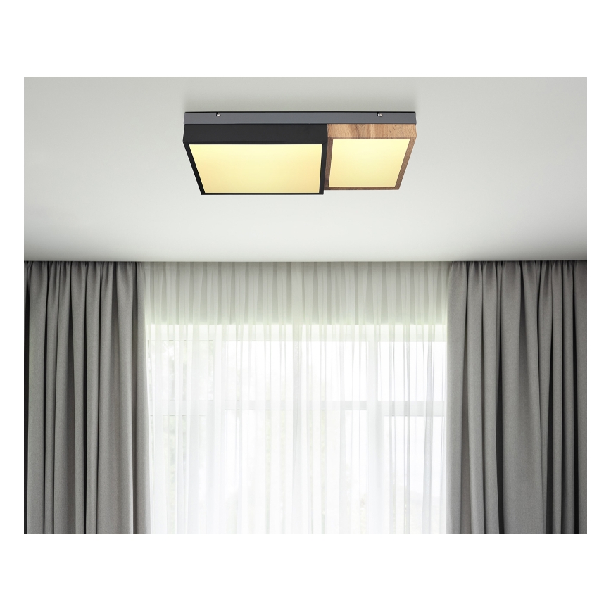 Globo 67286-30 - LED griestu gaismeklis GUNDI LED/30W/230V 35x65 cm brūns/melns