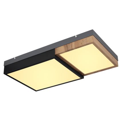 Globo 67286-30 - LED griestu gaismeklis GUNDI LED/30W/230V 35x65 cm brūns/melns