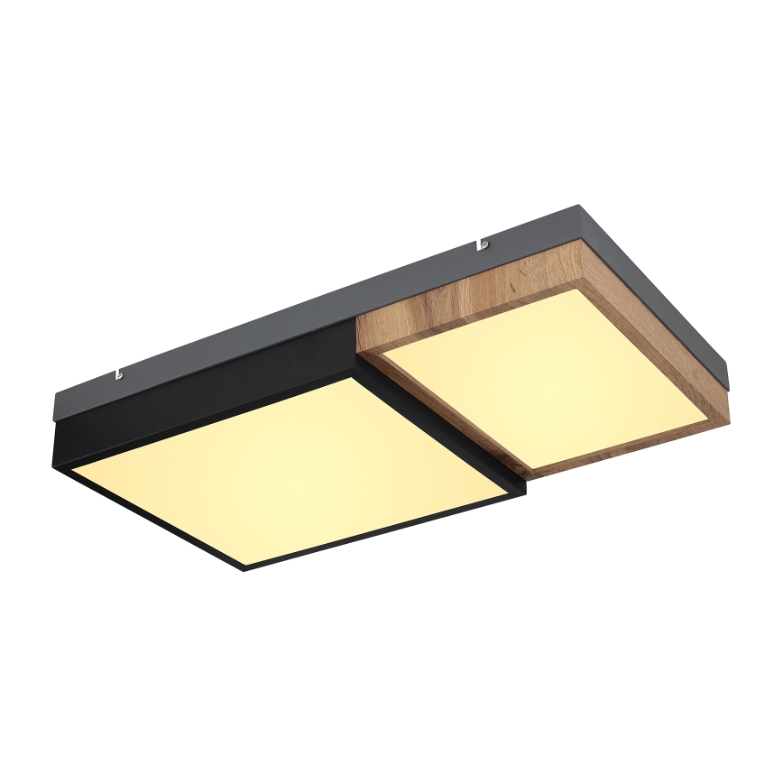 Globo 67286-30 - LED griestu gaismeklis GUNDI LED/30W/230V 35x65 cm brūns/melns
