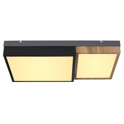 Globo 67286-30 - LED griestu gaismeklis GUNDI LED/30W/230V 35x65 cm brūns/melns