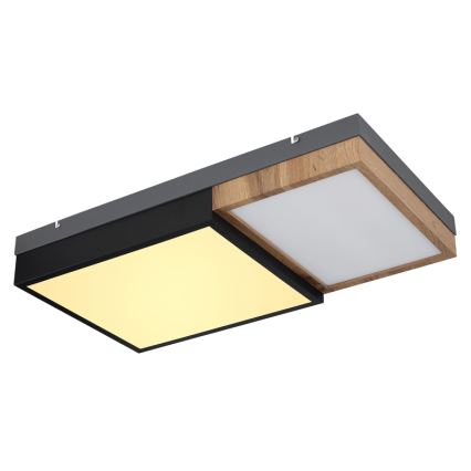 Globo 67286-30 - LED griestu gaismeklis GUNDI LED/30W/230V 35x65 cm brūns/melns