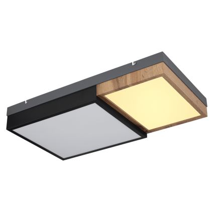 Globo 67286-30 - LED griestu gaismeklis GUNDI LED/30W/230V 35x65 cm brūns/melns