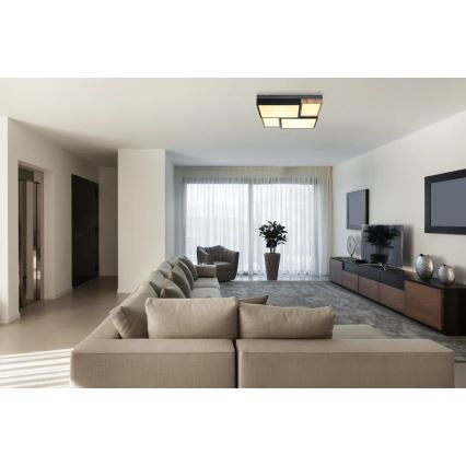 Globo 67286-50 - LED griestu lampa GUNDI LED/50W/230V 60x60 cm brūna/melna