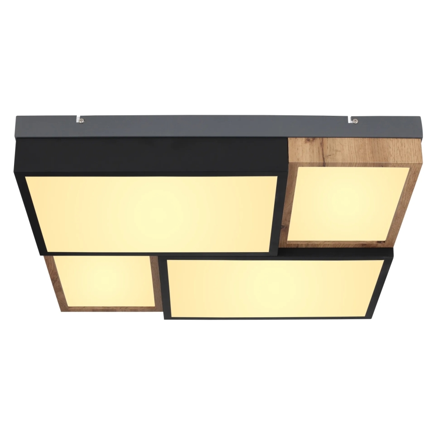 Globo 67286-50 - LED griestu lampa GUNDI LED/50W/230V 60x60 cm brūna/melna