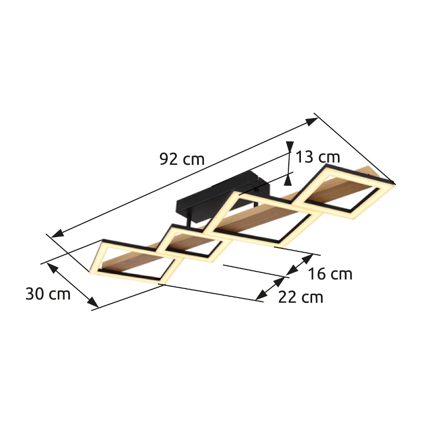 Globo - LED Griestu lampa LED/35W/230V 3000K brūna