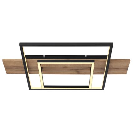 Globo 67289D - Dimējams LED griestu gaismeklis VANNI LED/24W/230V 40x60 cm brūns/melns