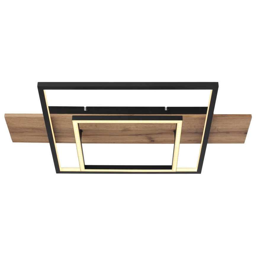 Globo 67289D - Dimējams LED griestu gaismeklis VANNI LED/24W/230V 40x60 cm brūns/melns