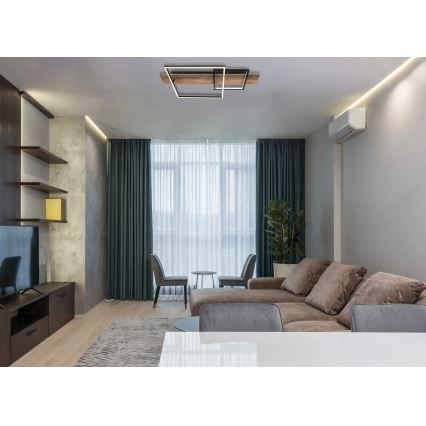Globo 67289D1 - LED griestu gaismeklis VANNI LED/24W/230V 40x75 cm brūns/melns