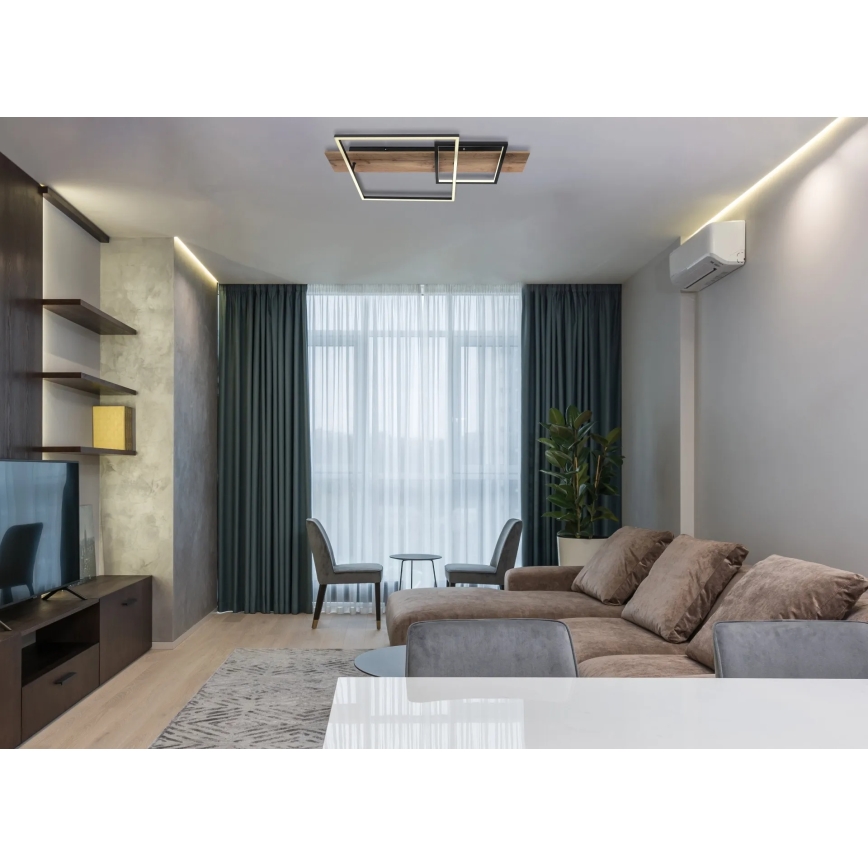 Globo 67289D1 - LED griestu gaismeklis VANNI LED/24W/230V 40x75 cm brūns/melns