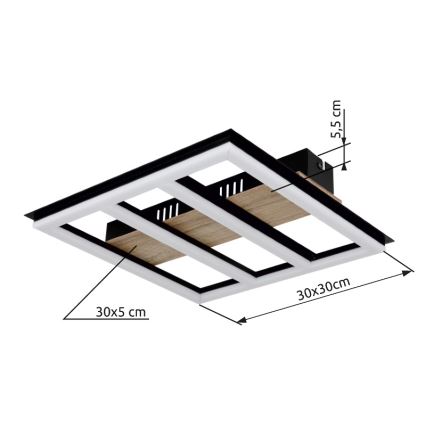 Globo - LED Griestu lampa LED/18W/230V 3000K 30x30 cm