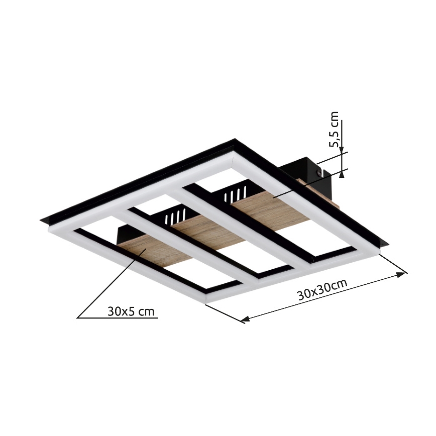 Globo - LED Griestu lampa LED/18W/230V 3000K 30x30 cm