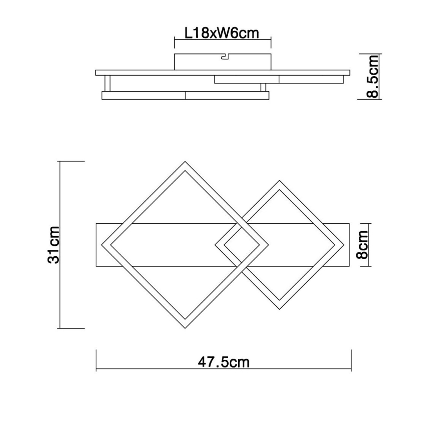 Globo - LED Griestu lampa LED/18W/230V