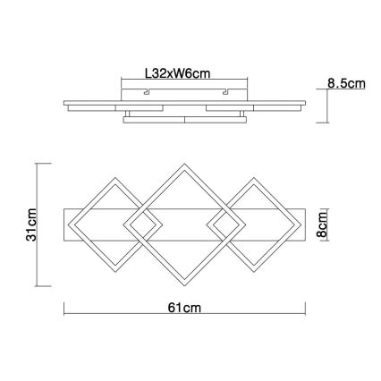 Globo - LED Griestu lampa LED/24W/230V