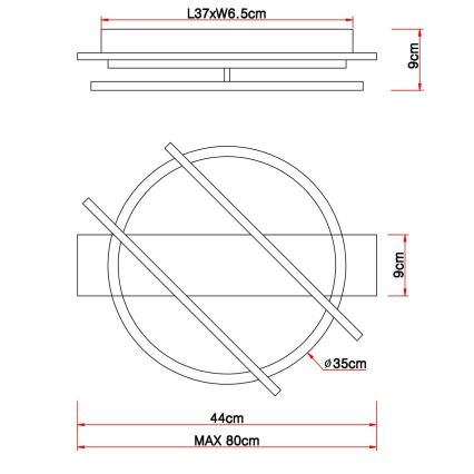 Globo - LED Griestu lampa LED/32W/230V