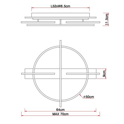 Globo - LED Griestu lampa LED/44W/230V