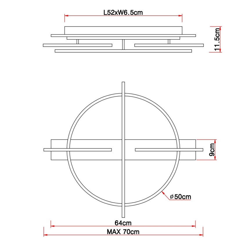 Globo - LED Griestu lampa LED/44W/230V