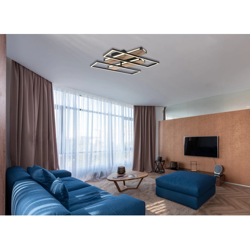 Globo 67299D1 - LED griestu gaismeklis COLLI LED/48W/230V 52x60 cm brūna/melna