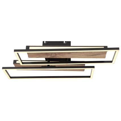 Globo 67299D1 - LED griestu gaismeklis COLLI LED/48W/230V 52x60 cm brūna/melna
