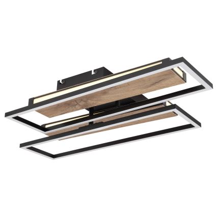 Globo 67299D1 - LED griestu gaismeklis COLLI LED/48W/230V 52x60 cm brūna/melna