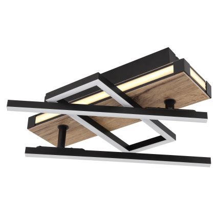 Globo 67299D2 - LED griestu gaismeklis COLLI LED/30W/230V 46x68 cm brūns/melns