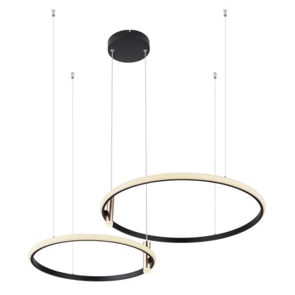 Globo - LED Aptumšojama lustra ar auklu LED/55W/230V 2700-6000K melna + tālvadības pults