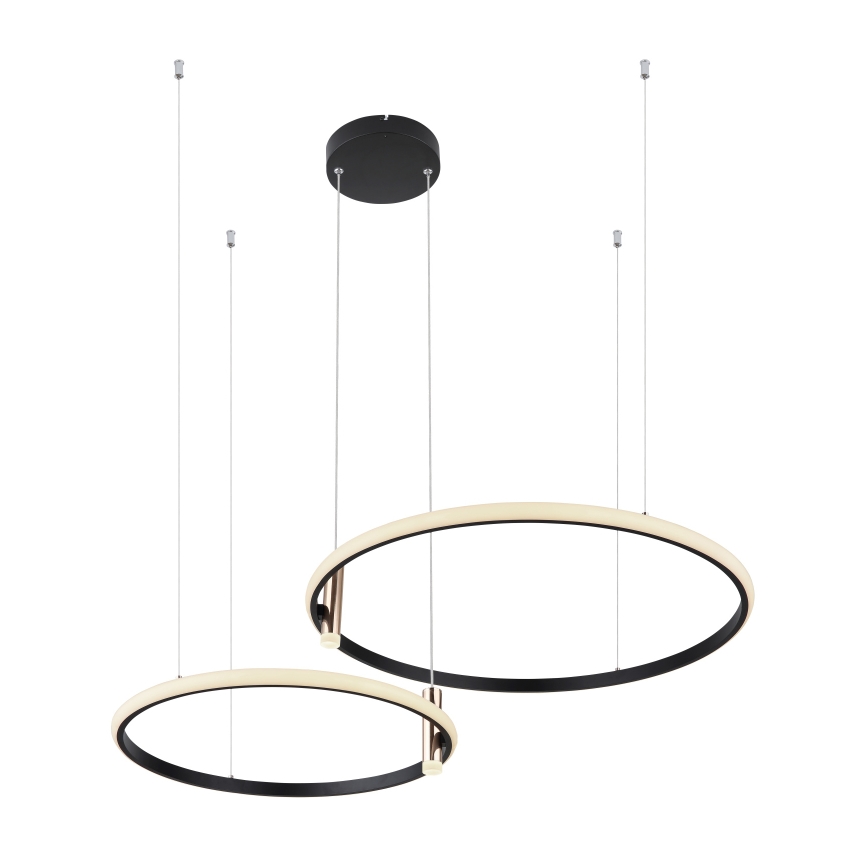 Globo - LED Aptumšojama lustra ar auklu LED/55W/230V 2700-6000K melna + tālvadības pults
