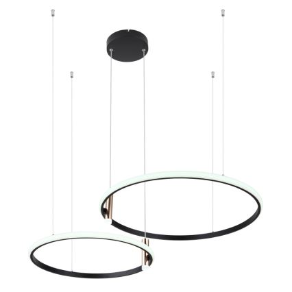 Globo - LED Aptumšojama lustra ar auklu LED/55W/230V 2700-6000K melna + tālvadības pults