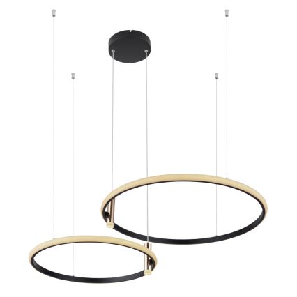 Globo - LED Aptumšojama lustra ar auklu LED/55W/230V 2700-6000K melna + tālvadības pults