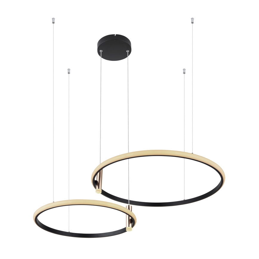 Globo - LED Aptumšojama lustra ar auklu LED/55W/230V 2700-6000K melna + tālvadības pults