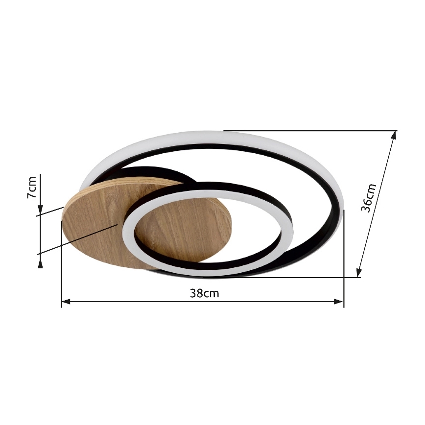 Globo - LED Griestu lampa LED/24W/230V melna